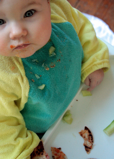 baby pizza lunch