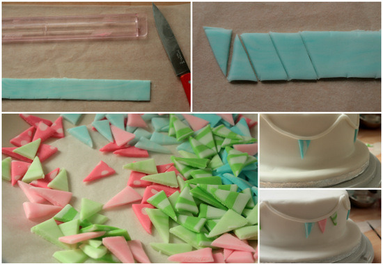 Naming Day sugarpaste bunting